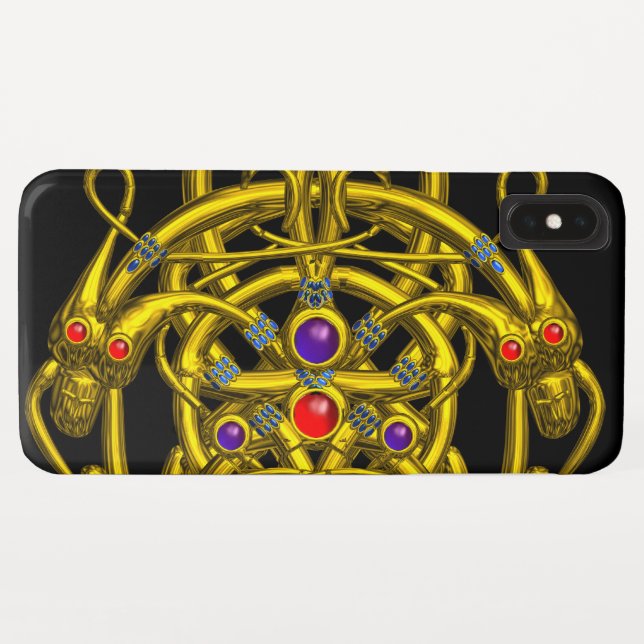 GOLDZELLTISCHE KNOTEN MIT ZWEI DRACHEN Case-Mate iPhone HÜLLE (Rückseite (Horizontal))