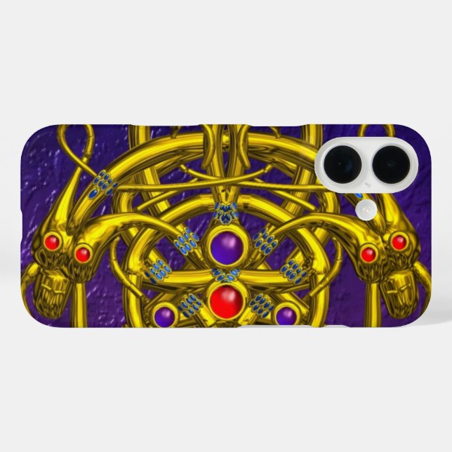 GOLDZELLTISCHE KNOTEN MIT ZWEI DRACHEN Case-Mate iPhone HÜLLE (Rückseite (Horizontal))
