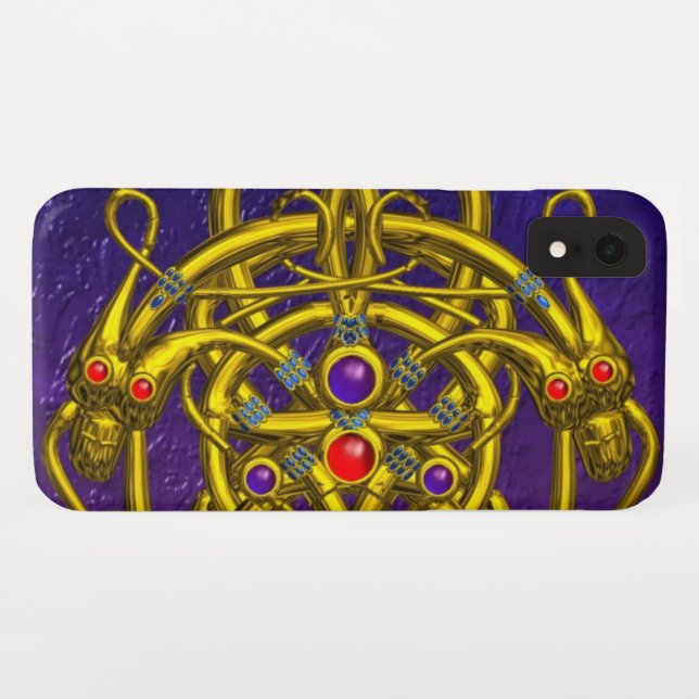 GOLDZELLTISCHE KNOTEN MIT ZWEI DRACHEN Case-Mate iPhone HÜLLE (Rückseite (Horizontal))