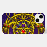 GOLDZELLTISCHE KNOTEN, ZWEI DRAGONEN, GEMSTONEN Li