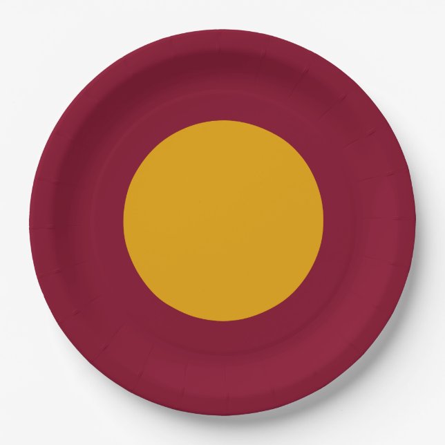 Goldzentrierte benutzerdefinierte Partyplatte Pappteller (Vorderseite)