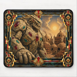 Golem, Art Deco Mythisch Mousepad