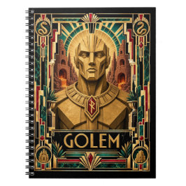 Golem, Art Deco Mythisch Notizblock