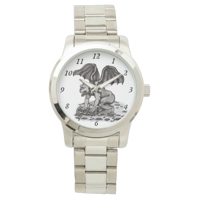 Golem Gargoyle Armbanduhr (Vorderseite)
