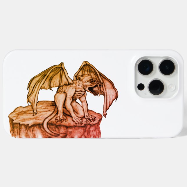 Golem Gargoyle Case-Mate iPhone Hülle (Rückseite (Horizontal))