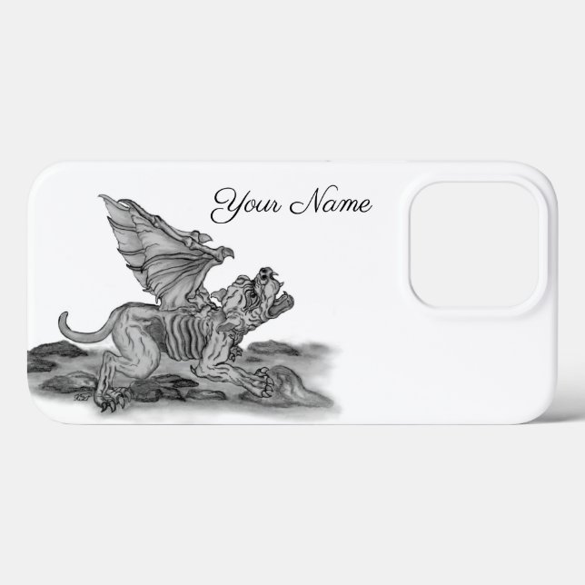 Golem Gargoyle Case-Mate iPhone Hülle (Rückseite (Horizontal))