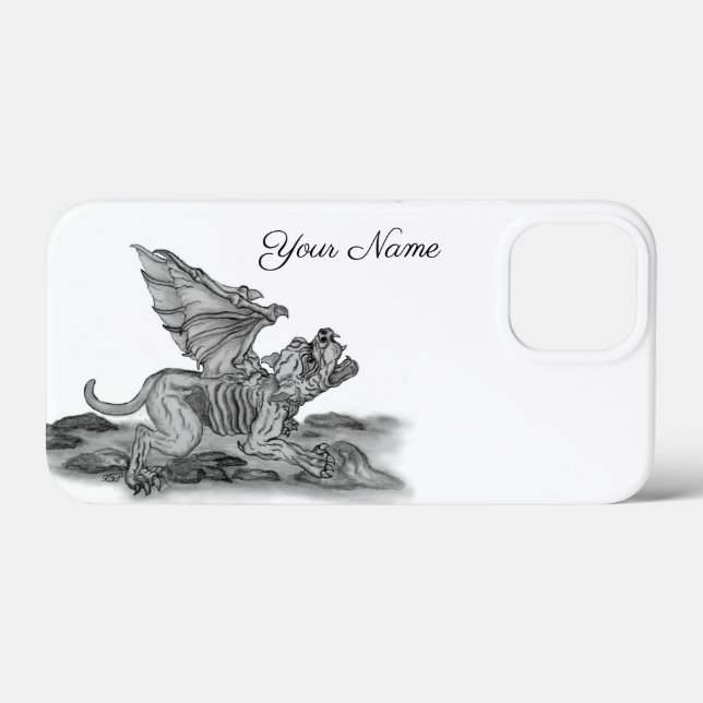 Golem Gargoyle Case-Mate iPhone Hülle (Rückseite (Horizontal))