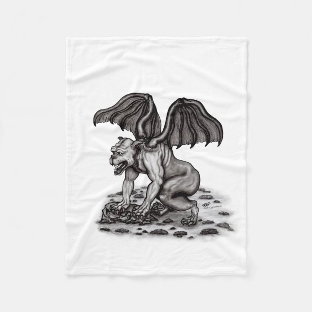 Golem Gargoyle Fleecedecke (Vorderseite)