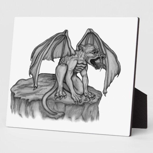 Golem Gargoyle Fotoplatte (Seite)