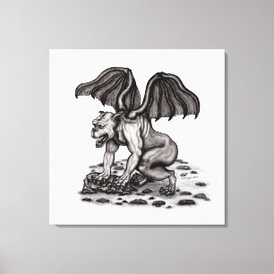 Golem Gargoyle Leinwanddruck