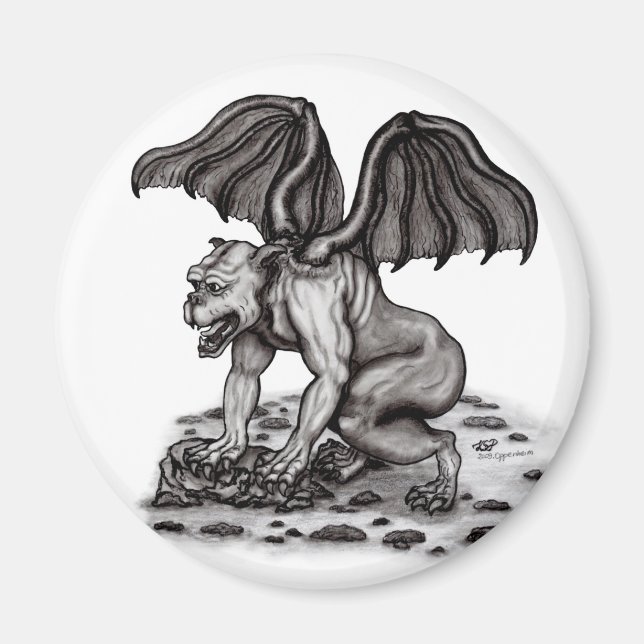 Golem Gargoyle Magnet (Vorne)