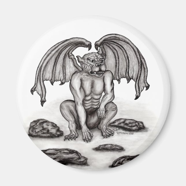 Golem Gargoyle Magnet (Vorne)