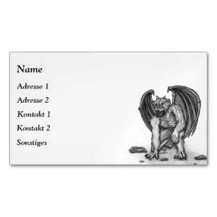 Golem Gargoyle Magnet Business Card