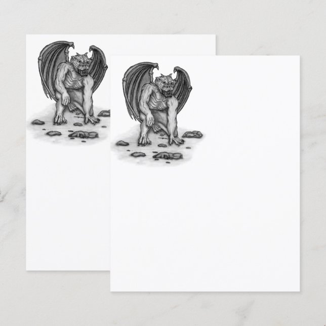 Golem Gargoyle Paper Sheet (Vorne/Hinten)