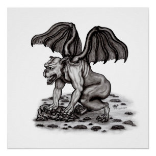 Golem Gargoyle Poster