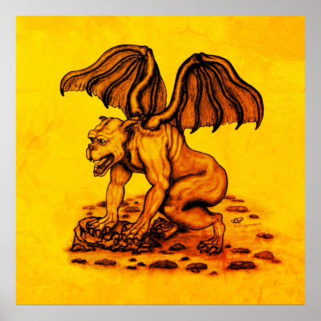 Golem Gargoyle Poster (Vorne)