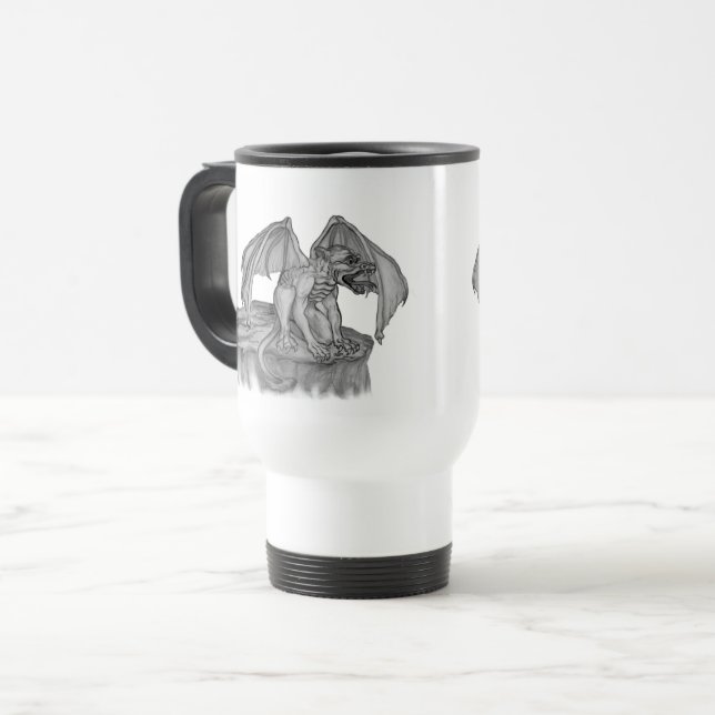Golem Gargoyle Reisebecher (Vorderseite Links)
