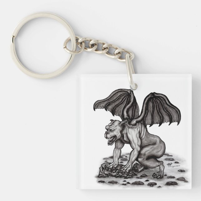 Golem Gargoyle Schlüsselanhänger (Vorderseite)