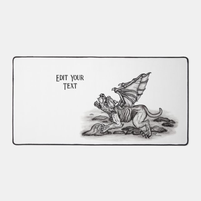 Golem Gargoyle Schreibtischunterlage (Vorderseite)