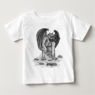 Golem Gargoyle Schwarz-Weiß-Design Baby T-shirt