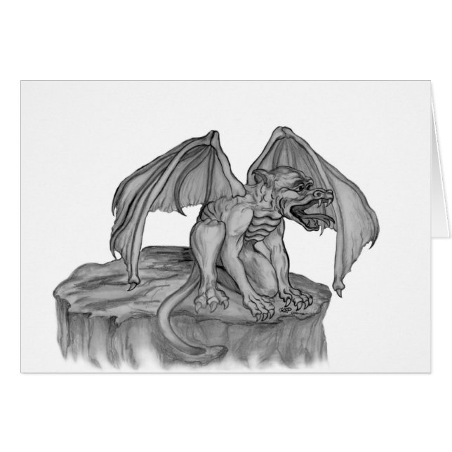 GOLEM - Gargoyle Schwarzweiß-Design (Vorderseite (Horizontal))