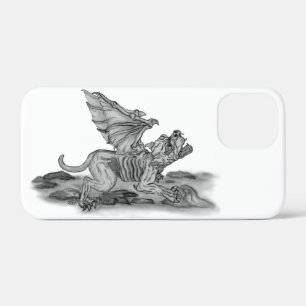 Golem Gargoyle Schwarzweiß-Design Case-Mate iPhone Hülle