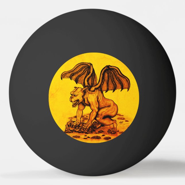 Golem Gargoyle Tischtennisball (Vorderseite)