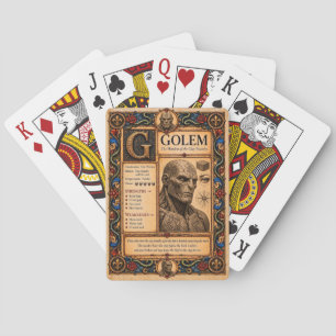 Golem, mittelalterliche Bestiarien-Kunst Spielkarten