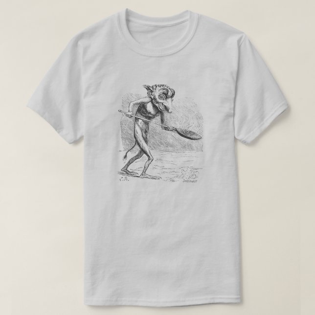 Golem oder Homunculus mit einem Löffel T-Shirt (Design vorne)