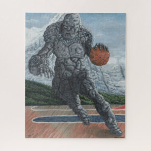 Golem Playing Basketball Große Kunst Puzzle