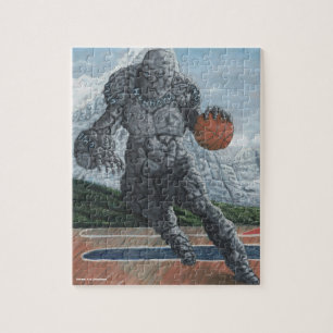 Golem Playing Basketball Kleines Fantasiepuzzle Puzzle