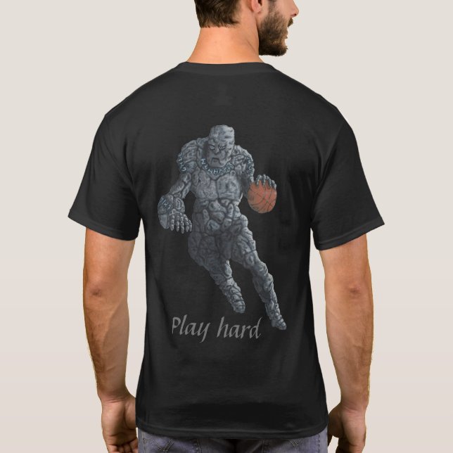 Golem Playing Basketball Sportfantasy T - Shirt (Rückseite)