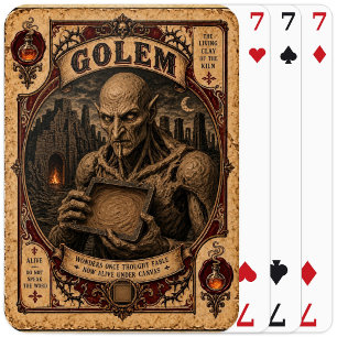 Golem, Vintage Zirkusmonsters Spielkarten