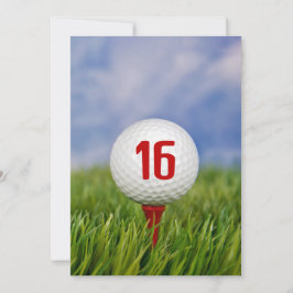 Golf 16. Geburtstagsparty Einladung