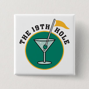 Golf 19. Loch Trinkzeit Humor Button