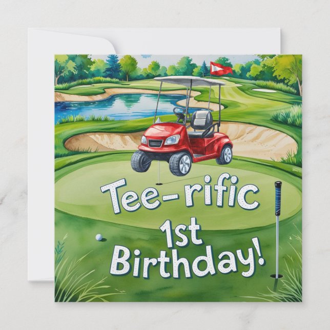 Golf 1. Geburtstag 1 Jahr alt Golfer (Vorderseite)