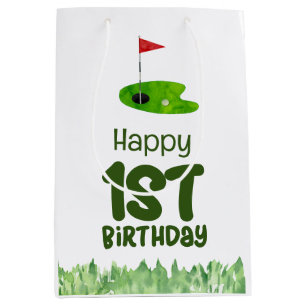 Golf 1. Geburtstag 1 Jahr alt Golfer Mittlere Geschenktüte