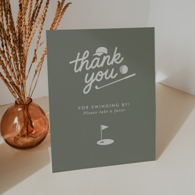 Golf 1. Geburtstag Danke Favor Sockelschild (Von Creator hochgeladen)