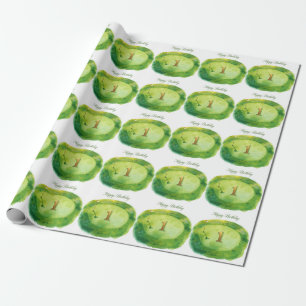 Golf 1. Geburtstag ein Jahr alter Golfer Geschenkpapier