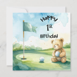 Golf 1. Geburtstag ein Jahr alter Golfer Karte