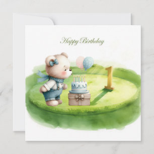 Golf 1. Geburtstag einjähriger Golfer Karte