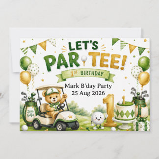 Golf 1. Geburtstag Einladung