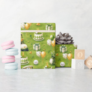 Golf 1. Geburtstag Lasst uns Par-Tee feiern Geschenkpapier
