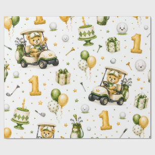 Golf 1. Geburtstag Lasst uns Par-Tee feiern Geschenkpapier