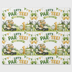 Golf 1. Geburtstag Lasst uns Par-Tee feiern Geschenkpapier