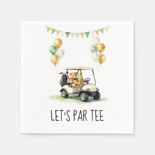 Golf 1. Geburtstag Let's Par Tee Serviette
