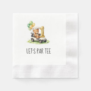Golf 1. Geburtstag Let's Par Tee Serviette