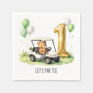 Golf 1. Geburtstag Let's Par Tee Serviette