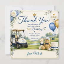 Golf 1. Geburtstag mit Golfwagen auf Putting Green