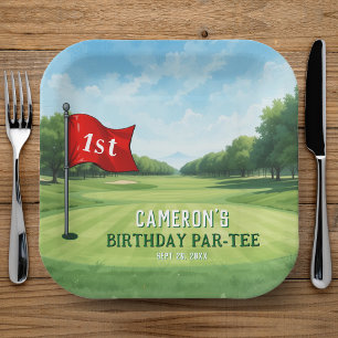 Golf 1 Geburtstag Party in einem Pappteller